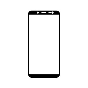 Ochranné Q sklo Samsung Galaxy J6 2018 čierne, fullcover, full glue