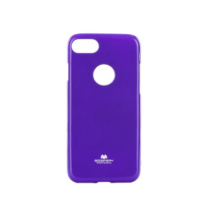 Jelly Case Mercury Apple iPhone 7 fialová s otvorom na logo