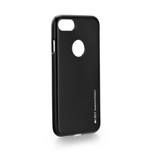 i-Jelly Case Mercury Apple iPhone 7 black with logo window